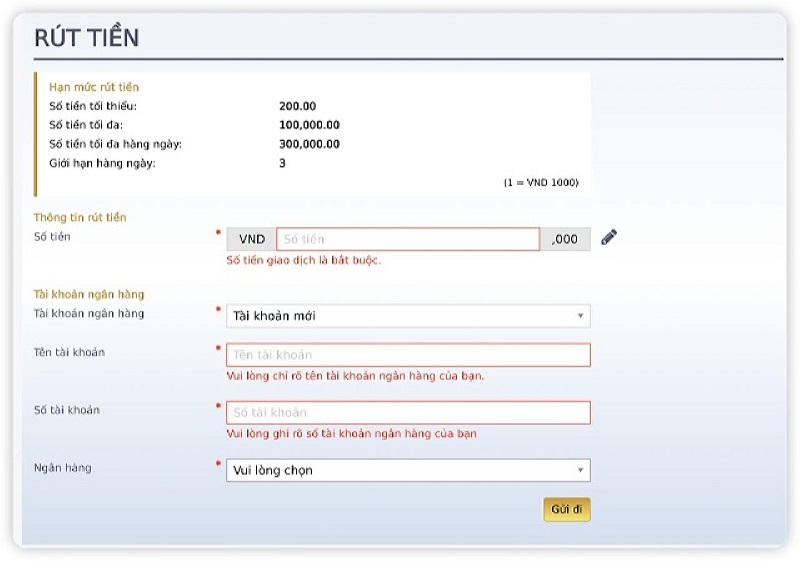 Hướng dẫn rút tiền Vuabai9