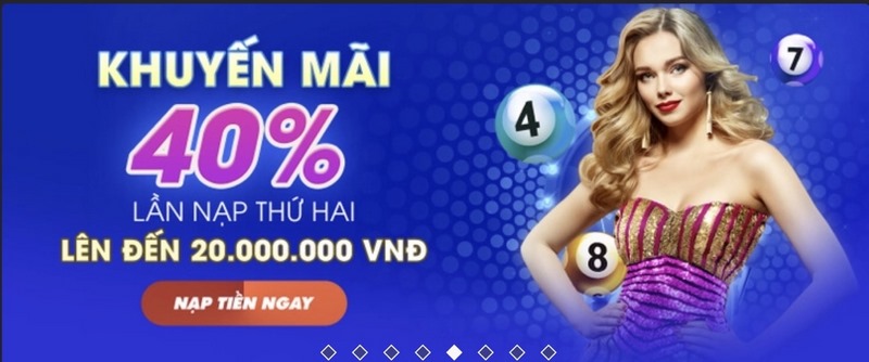 Khuyến mãi NBET tặng 40% khi nạp lần 2 nhận ưu đãi tối đa 20 triệu