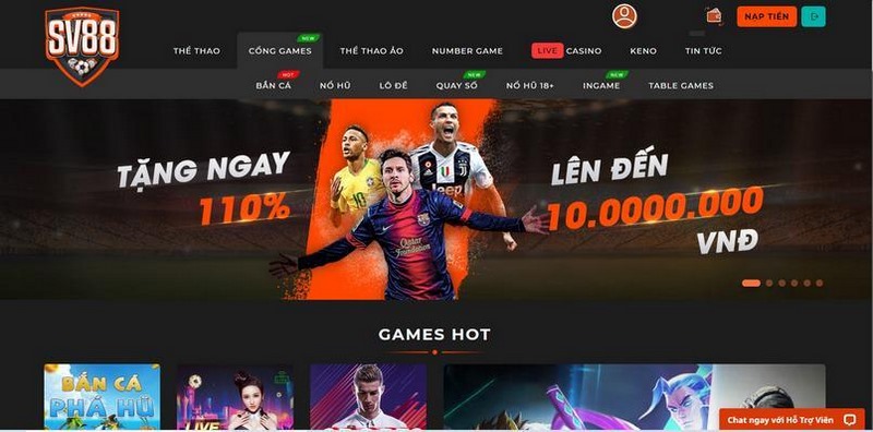 Giao dịch đầu tiên nhận 110% giá trị tổng số tiền nạp