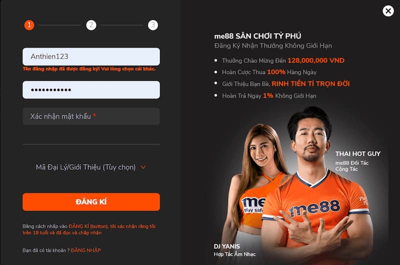 Cách tạo tài khoản