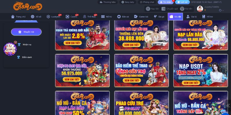 Ưu đãi đặc biệt cho người chơi 88M