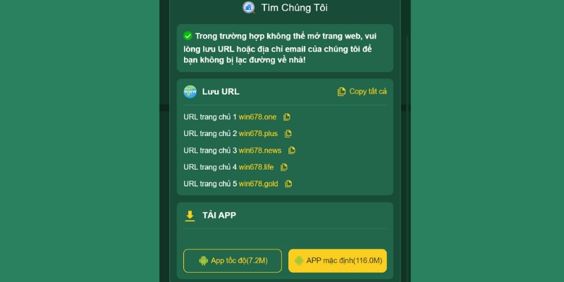 Thông tin chi tiết WIN678