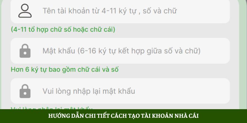 Hướng dẫn chi tiết cách tạo tài khoản nhà cái